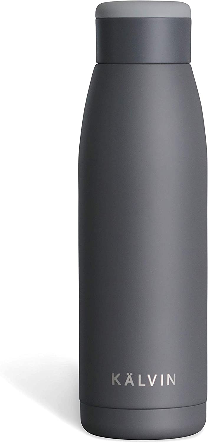 Kalvin 00853 Insulated Water Bottle Charcoal Grey 14.2 oz 420ml