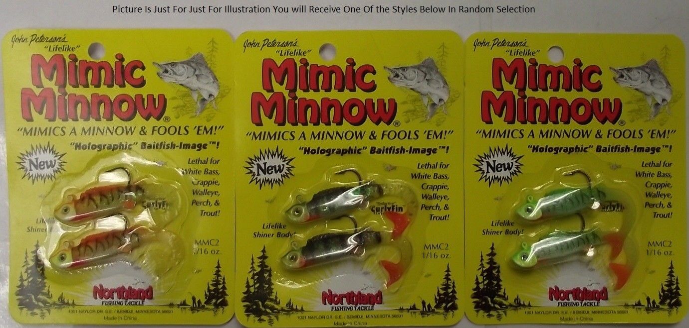 Mimic Minnow Fishing Lure MMC2 1/16oz Holographic Baitfish Image 1-2 P