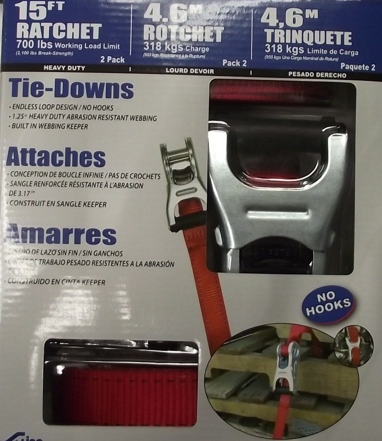 1 inch Heavy Duty Ratchet Strap with Loops