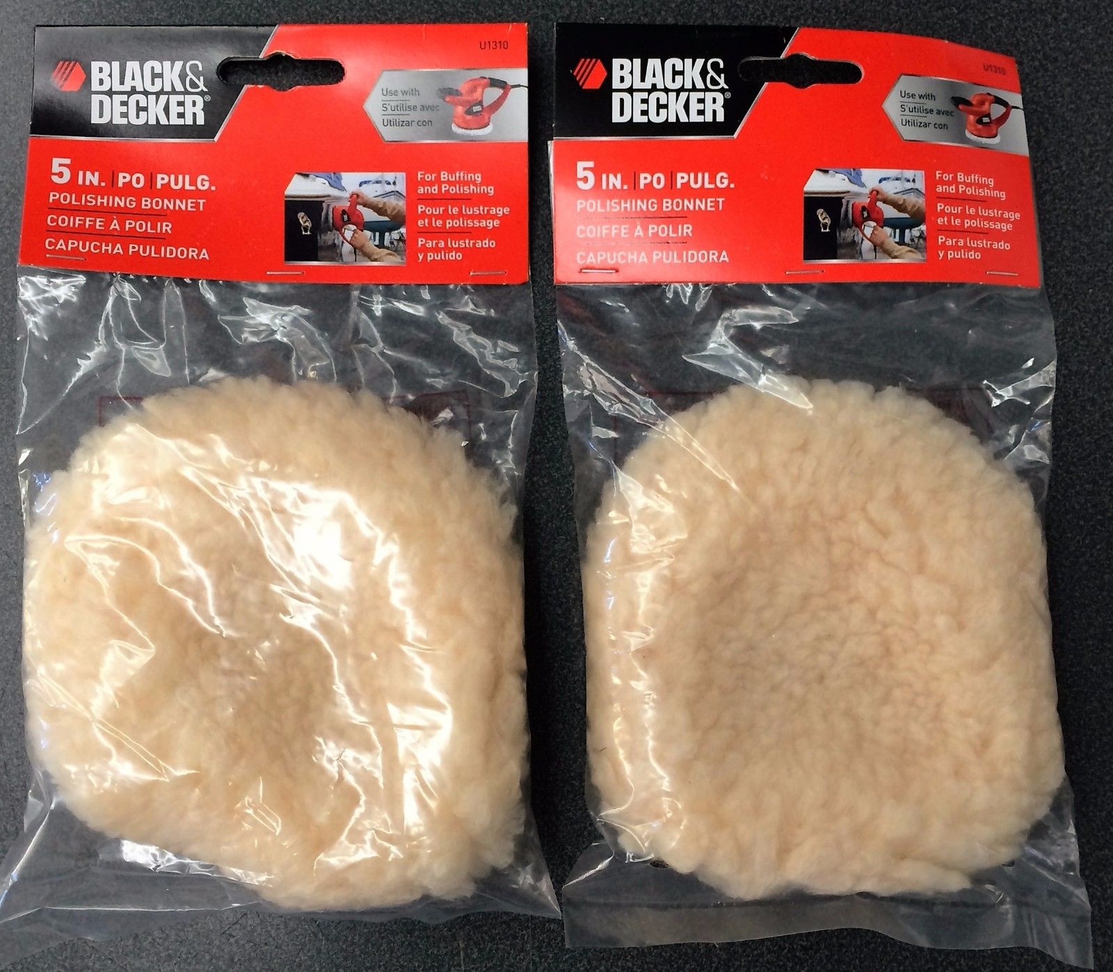 BLACK & DECKER 2-Pack 10-in Polishing Bonnets at