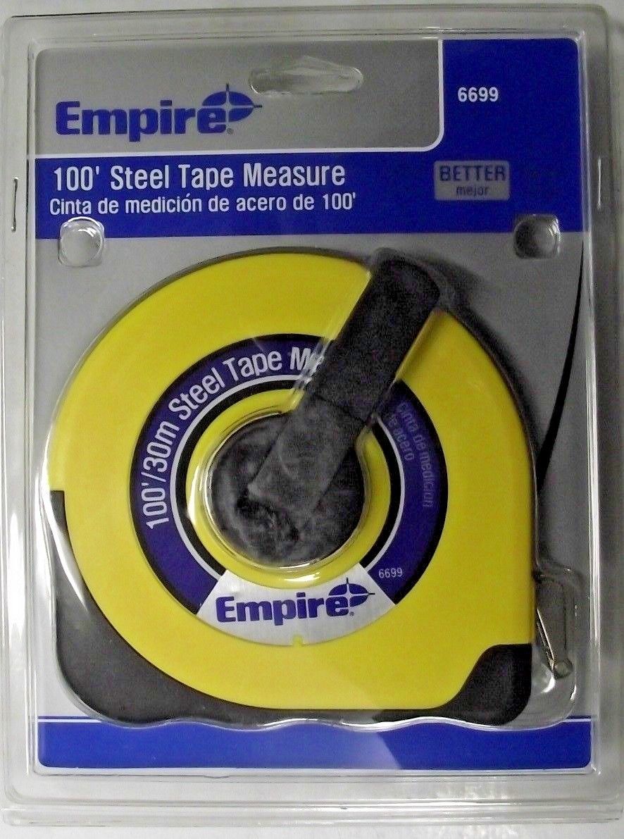 Empire 6699 3/8 x 100 ft Closed Case Reel Steel Tape Measure
