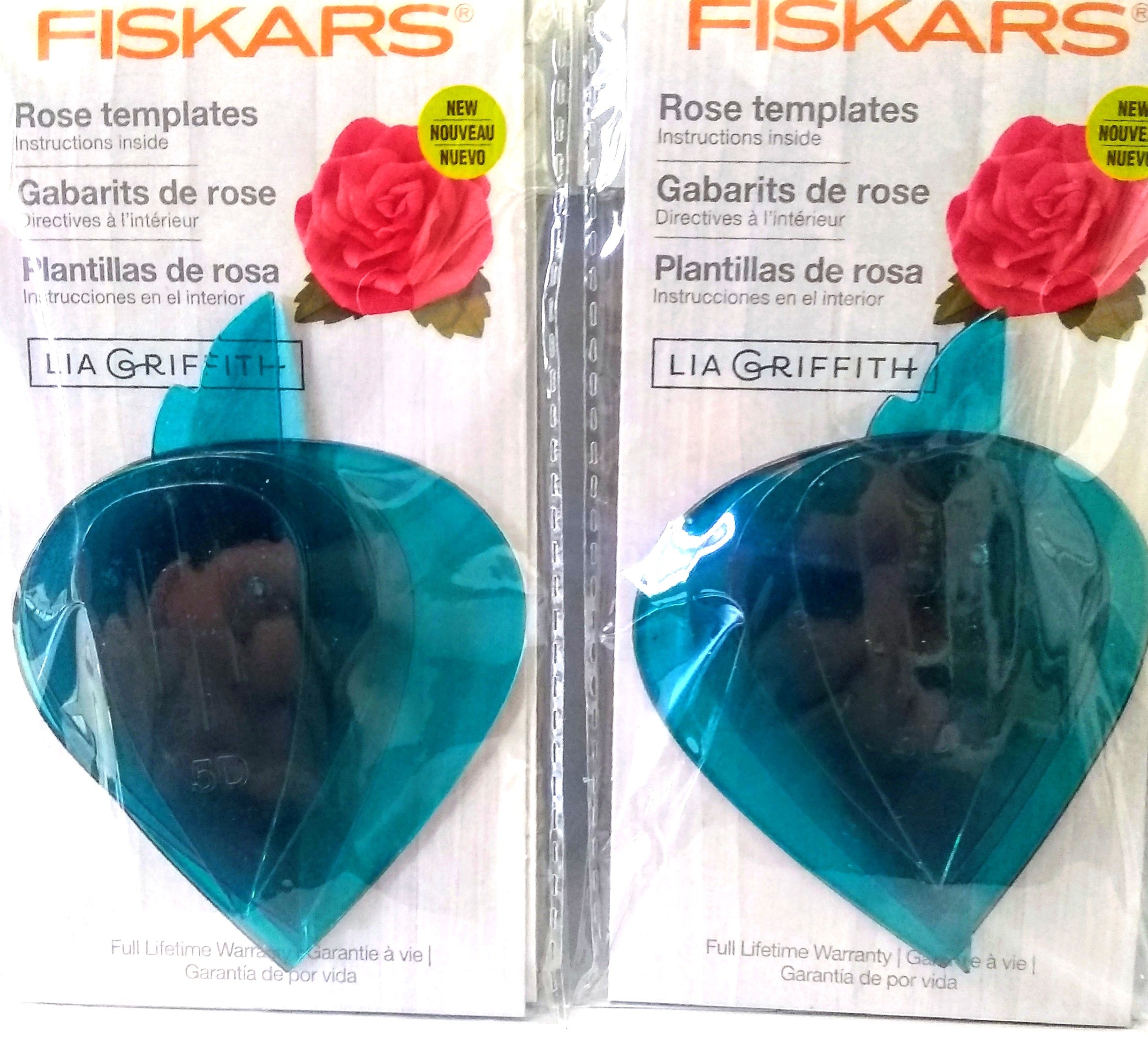 Fiskars 127660-1001 Lia Griffith Designer Rose Flower Template, Teal G