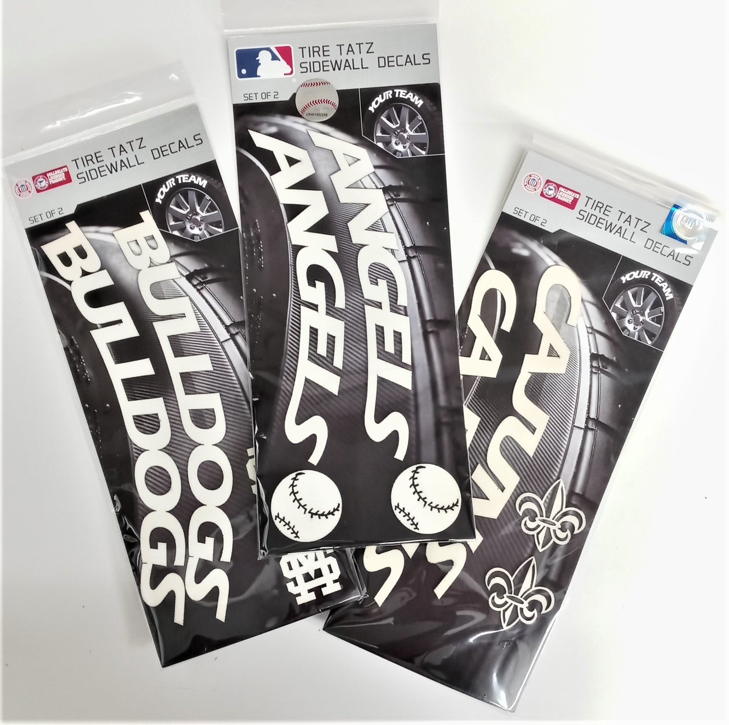 MLB Baseball Teams Tire Tatz Sidewall Car Truck Decals Set of 2 USA