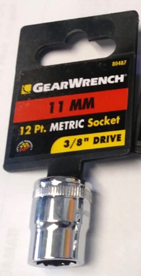 Gearwrench 80487 3/8" Drive 12 Point Standard Metric Socket 11mm