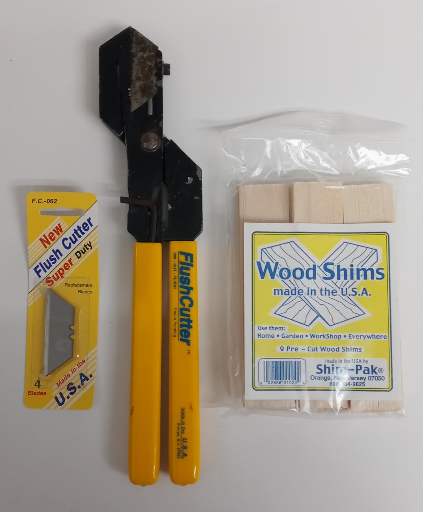 Flush Cutter 06294 Wood Shim Cutter With 9 Shims 01024 & 4 Blades 062 USA