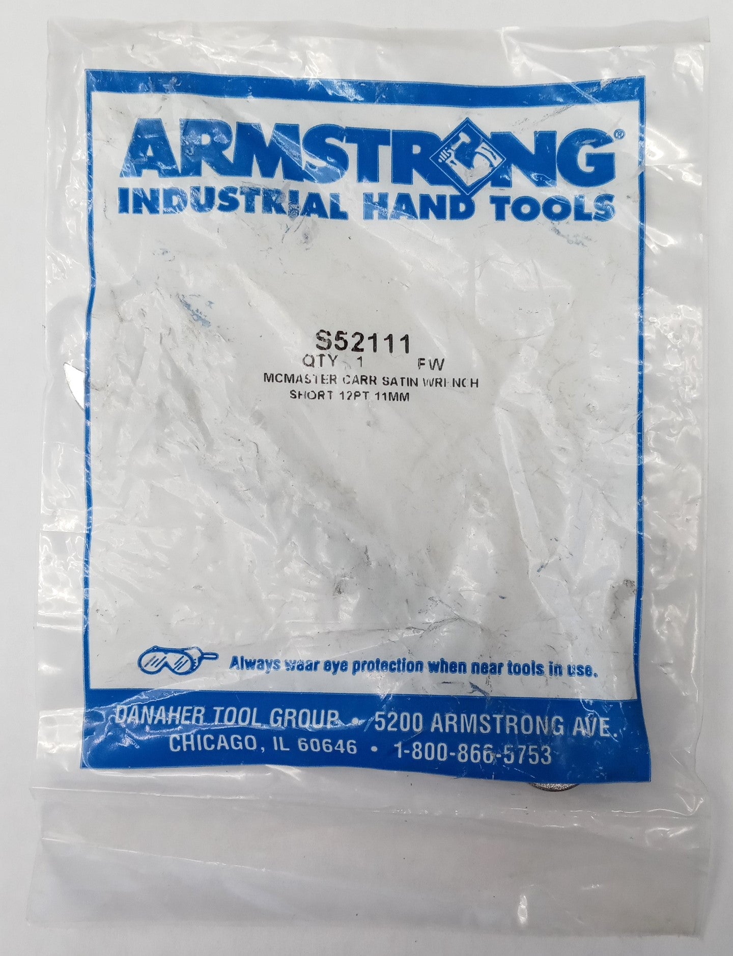 Armstrong S52111 11mm 12 Point Short Satin Combination Wrench USA