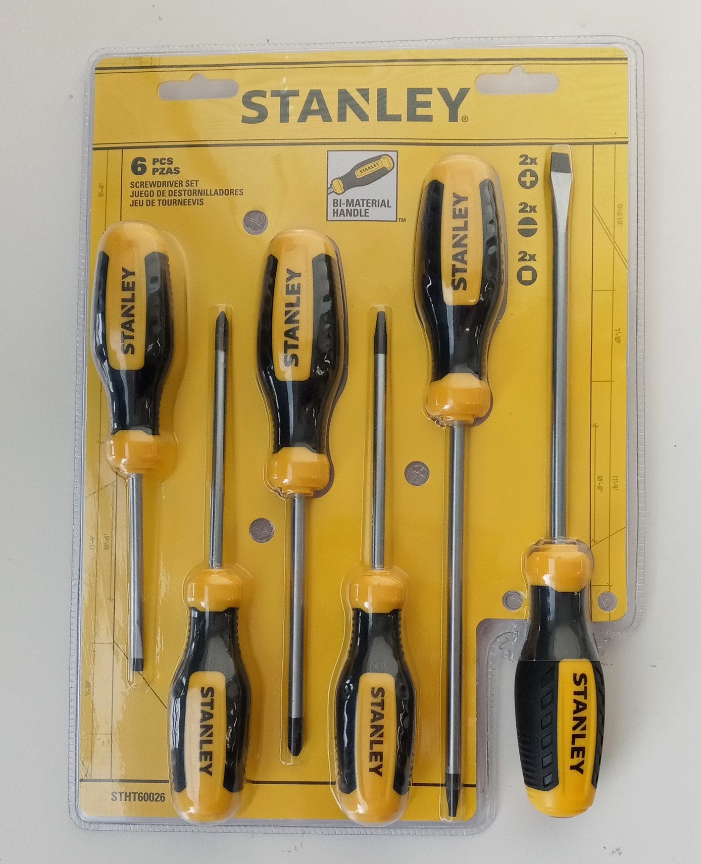 Stanley STHT60026 Screwdriver 6pc Set Phillips & Slotted