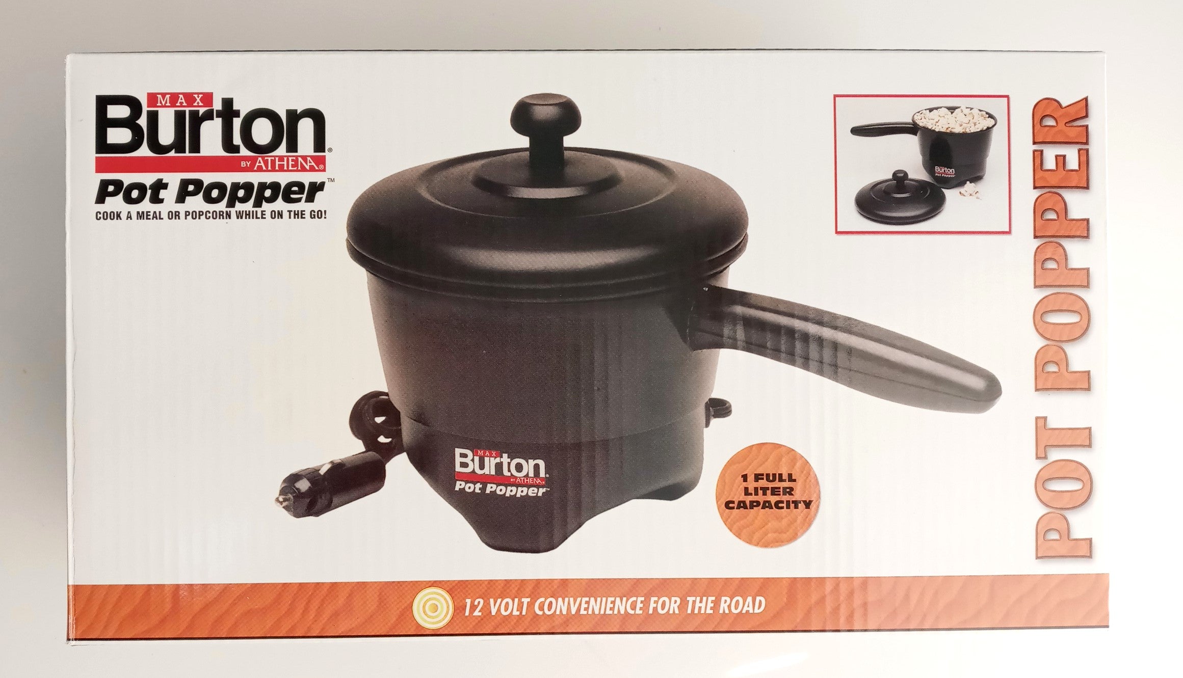 Max Burton 6920 Pot Popper 12-Volt DC Portable Popcorn Popper & Saucepan