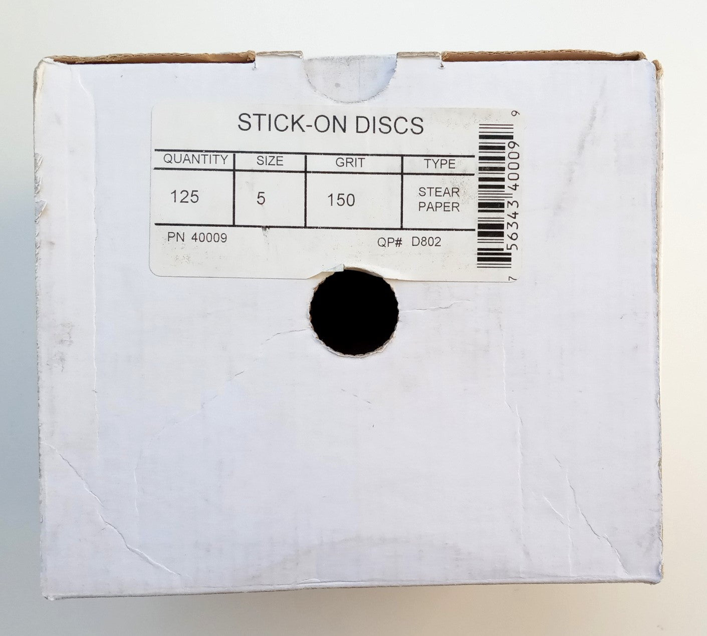 PN40009 125pc Stear Paper Stick-On Disc Roll 5in 150grit