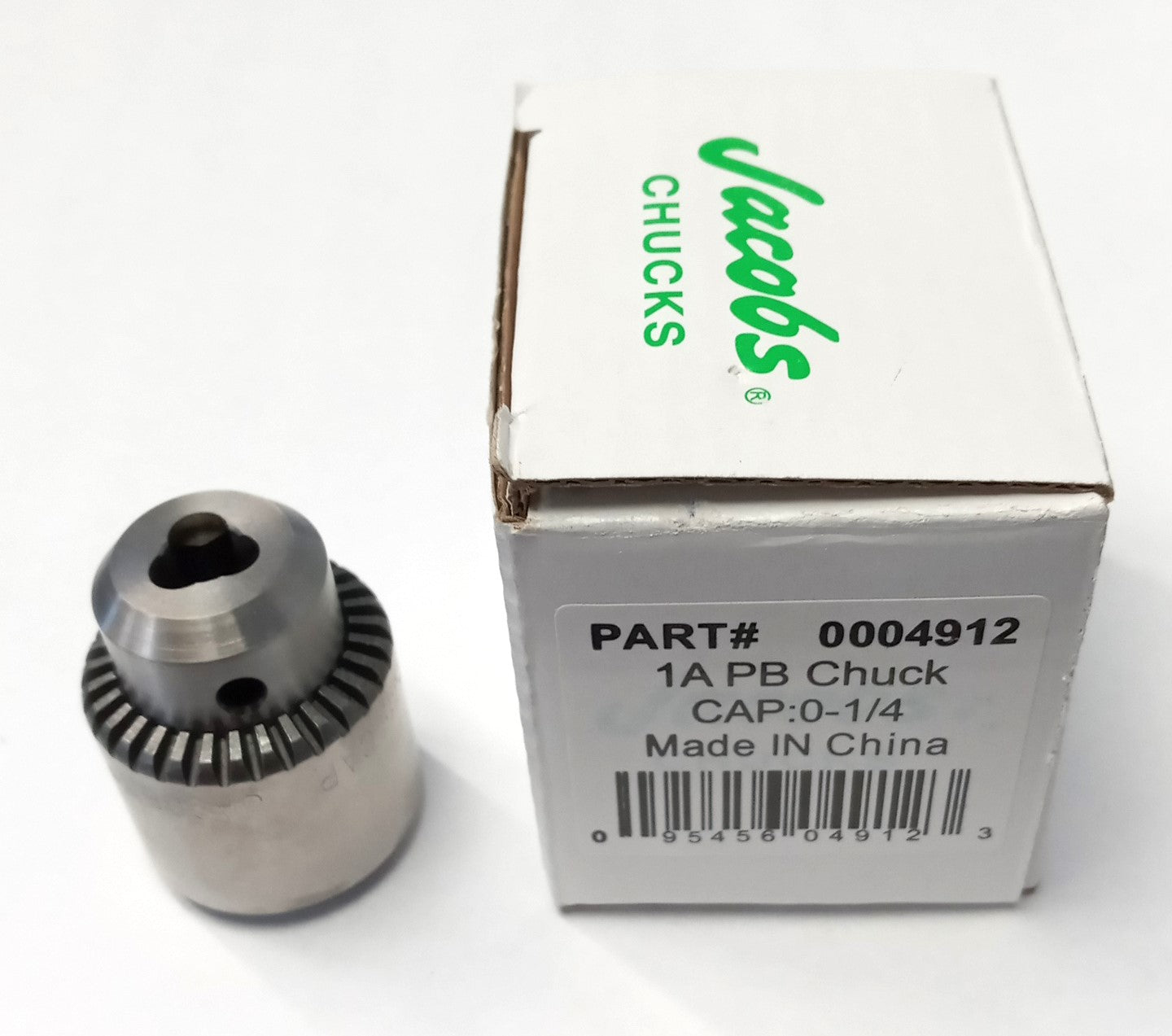 Jacobs 4912 1A PB Chuck Capacity: 0-1/4" (6.5mm) 1JT Mount