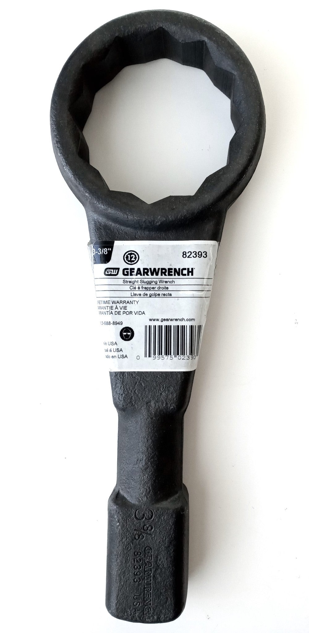 GEARWRENCH 82393 SLUGGING WRENCH, 3-3/8", 12 POINT STRAIGHT USA