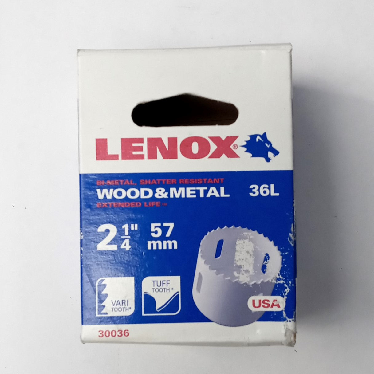 LENOX 30036 Hole Saw 2 1/4 Inch Bi Metal Speed Slot USA