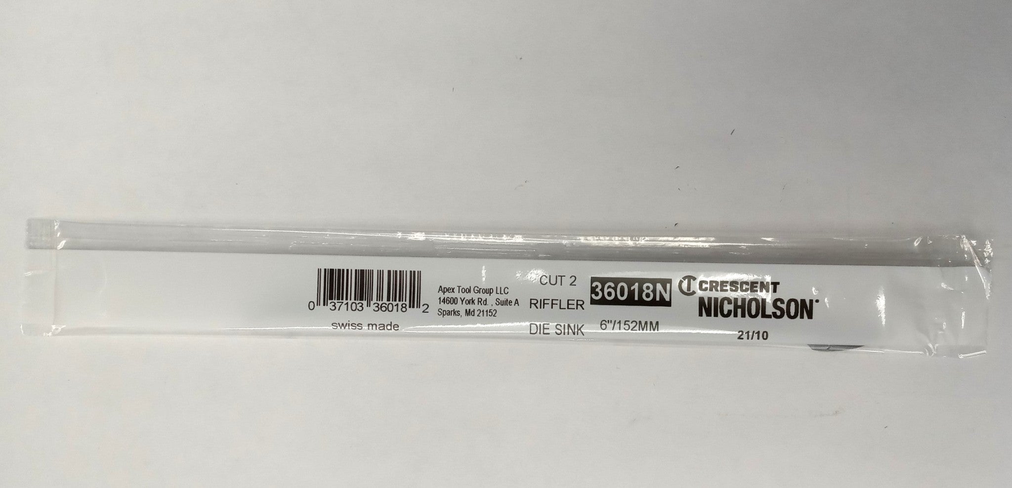 Nicholson 36018N 6" Die Sink Riffler File Style 5 Cut 2 Swiss Made 5 Pack