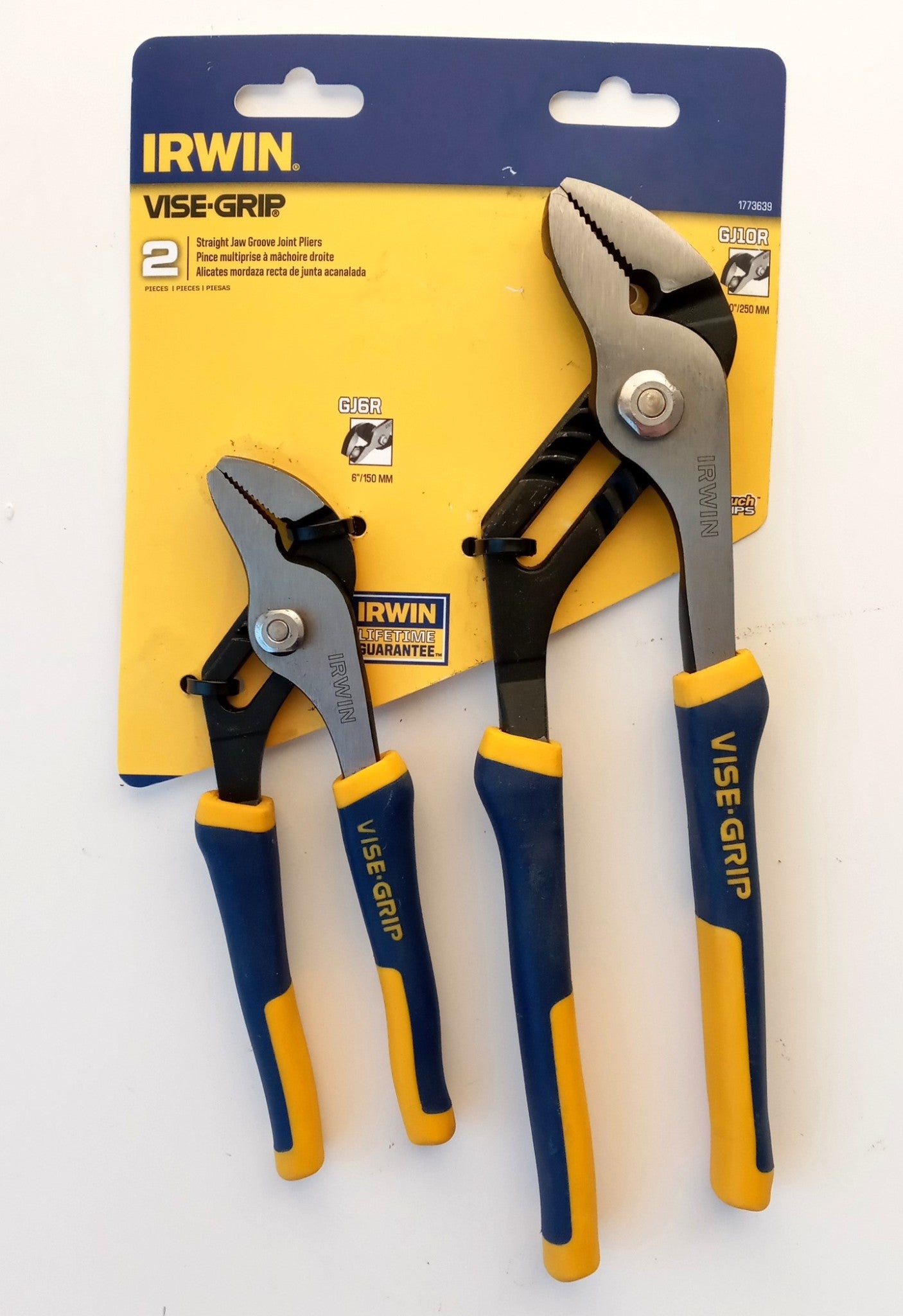 Irwin Vise Grip 1773639 2-Piece Straight Jaw Groove Joint Plier Set GJ6R & GJ10R