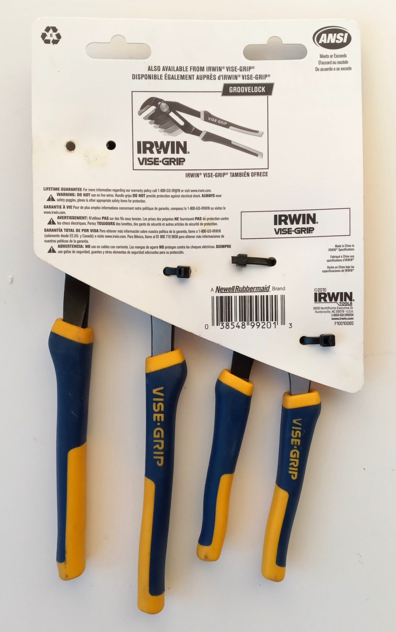 Irwin Vise Grip 1773639 2-Piece Straight Jaw Groove Joint Plier Set GJ6R & GJ10R