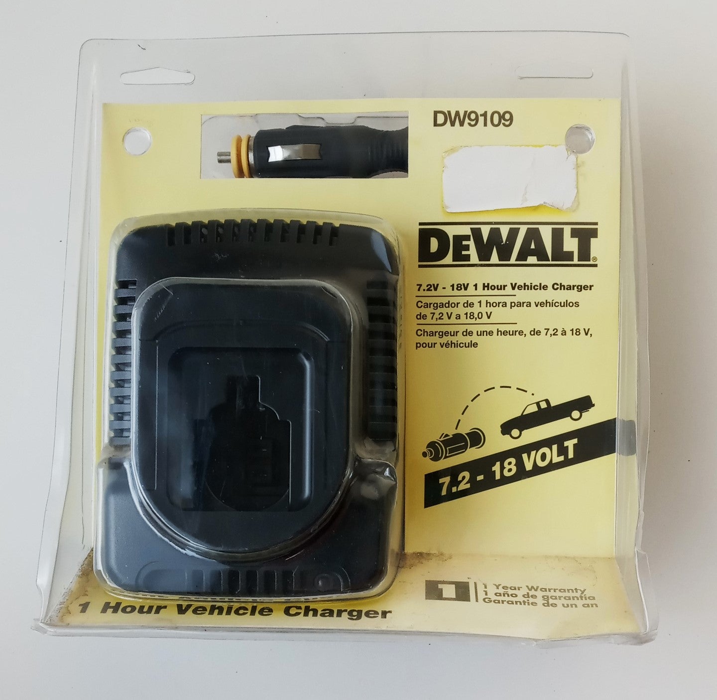 Dewalt DW9109 Vehicle Car Truck Battery Charger 7.2v-18v