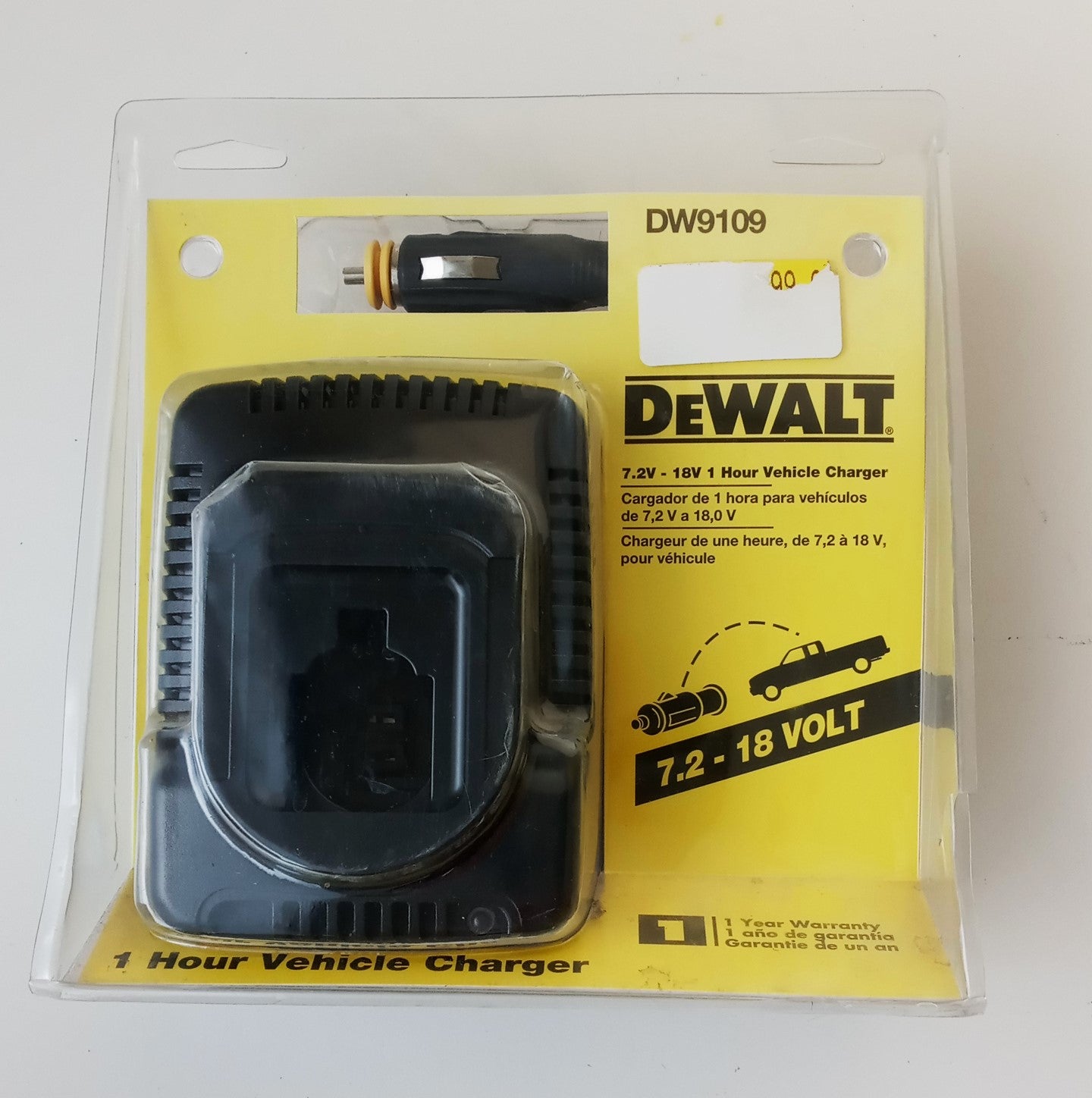 Dewalt DW9109 Vehicle Car Truck Battery Charger 7.2v-18v