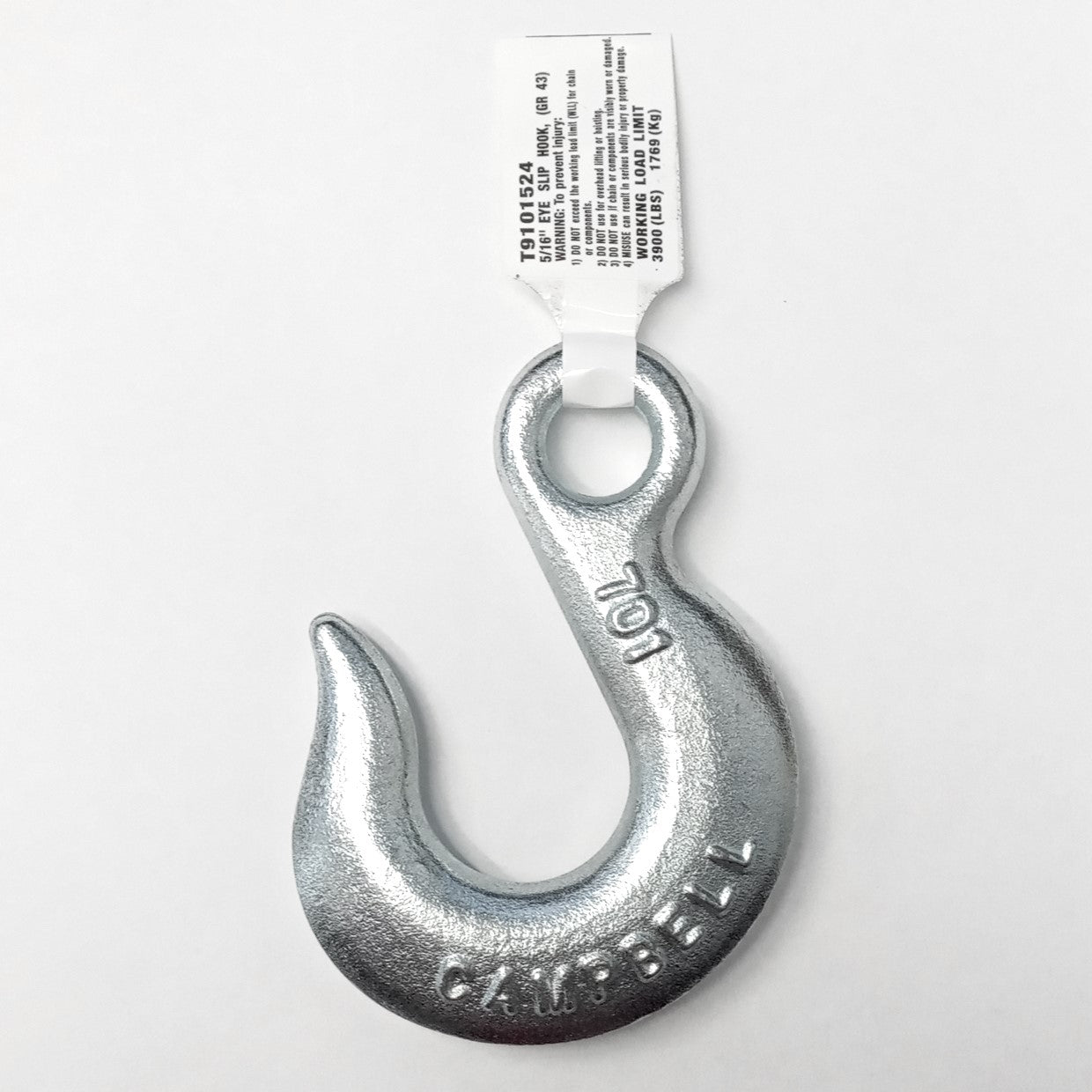 Campbell T9101524 Forged Steel 3900 lbs. Capacity Utility Slip Hook 2.75 H in.