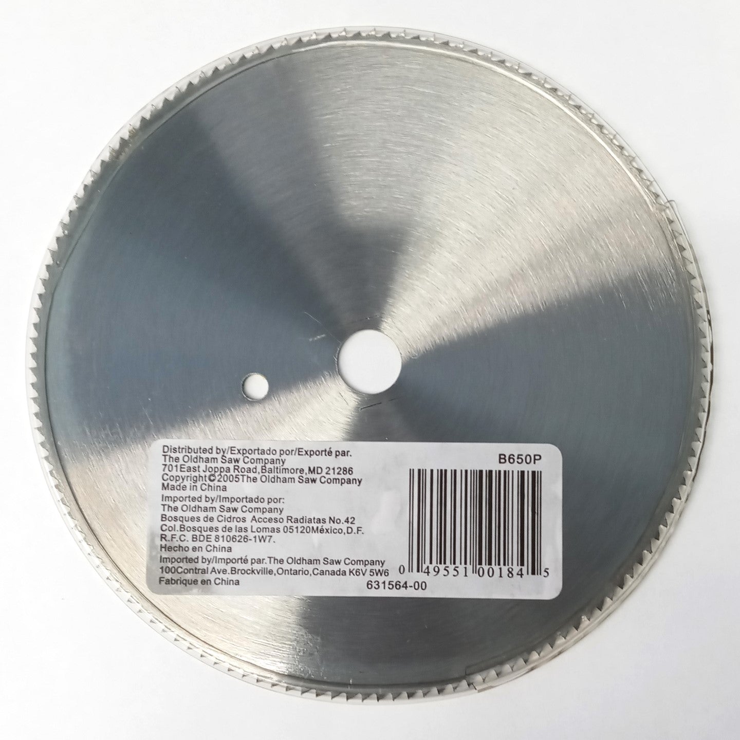 Oldham B650P 6-1/2" x 140 Tooth OSB / Plywood Saw Blade