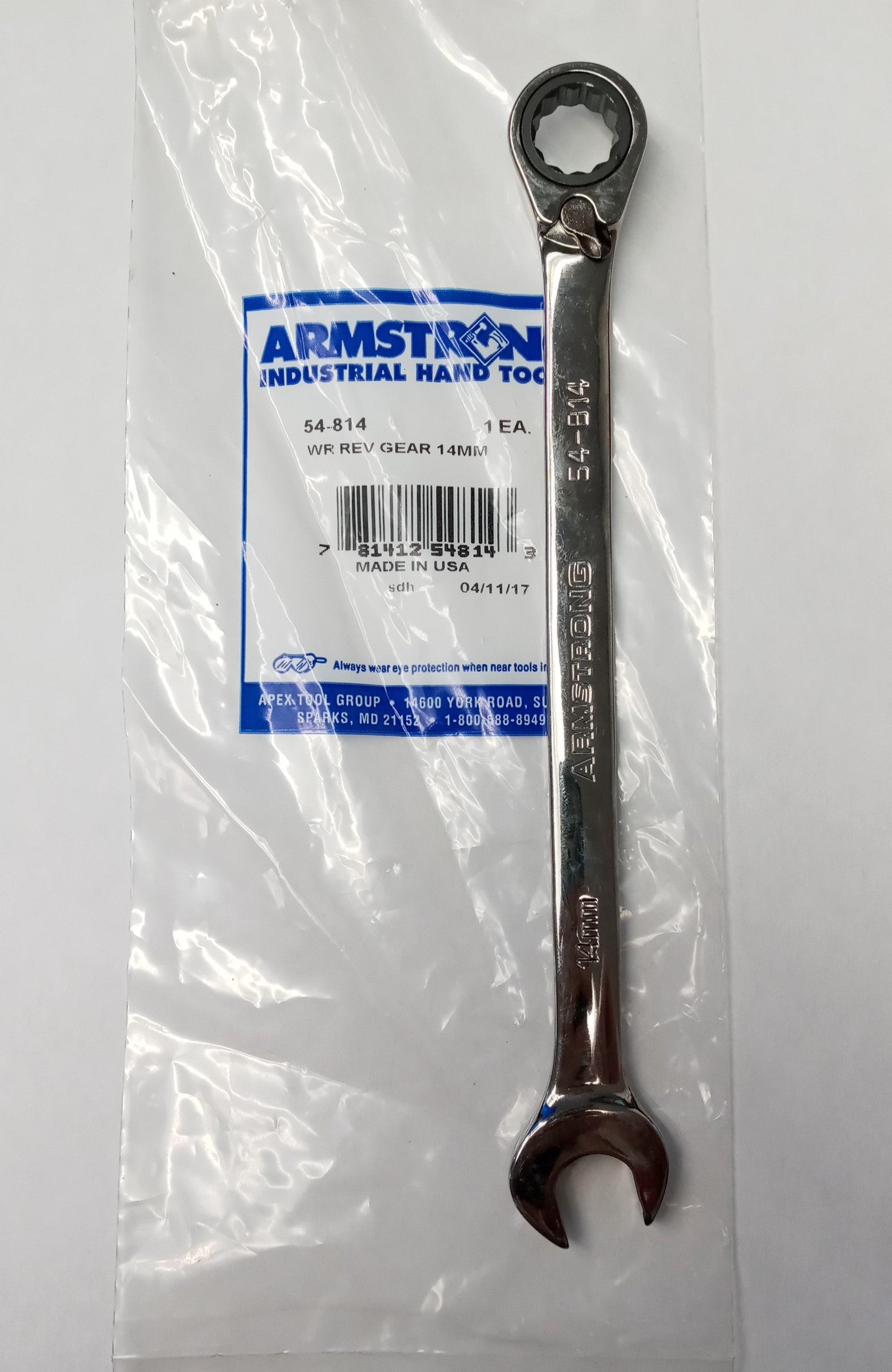 ARMSTRONG 54-814 14MM COMBINATION WRENCH 12pt. USA (read description)