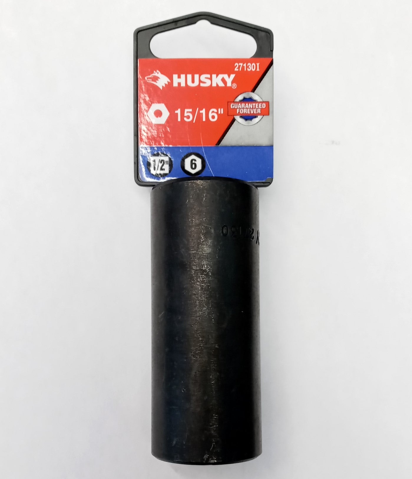 HUSKY 27130 1/2" Drive 15/16" 6 Point Deep Impact Socket SAE