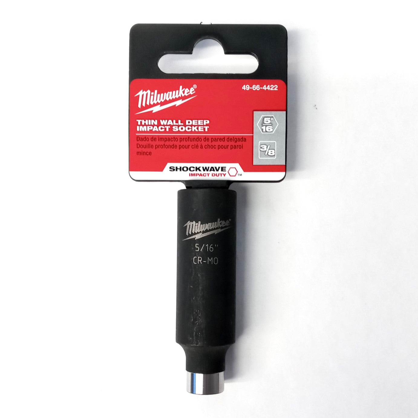 Milwaukee 49-66-4422 5/16" Shockwave Impact Duty Deep Well Socket 3/8" Drive