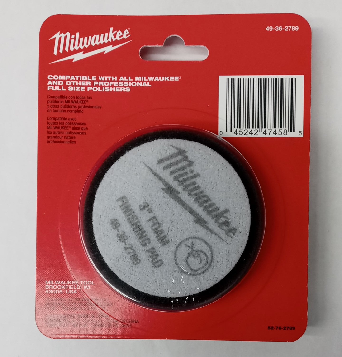 Milwaukee 49-36-2789 3" Black Foam Polishing Finishing Pad