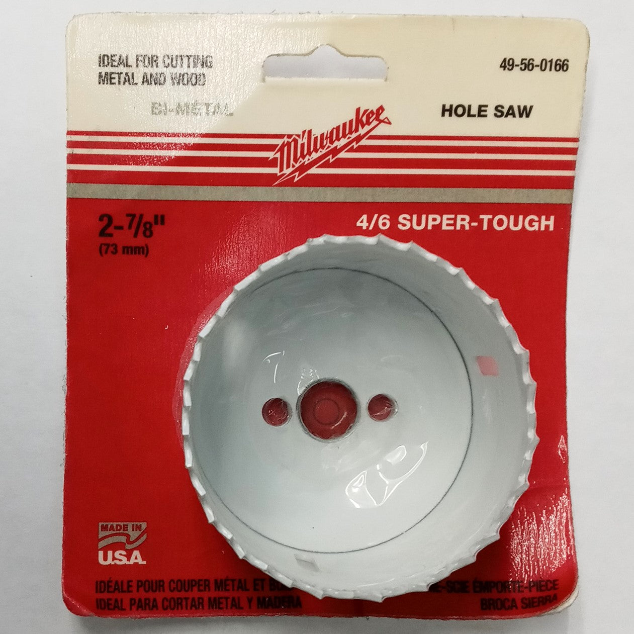 Milwaukee 49-56-0166 2-7/8" 4/6TPI Bi-Metal Hole Saw USA