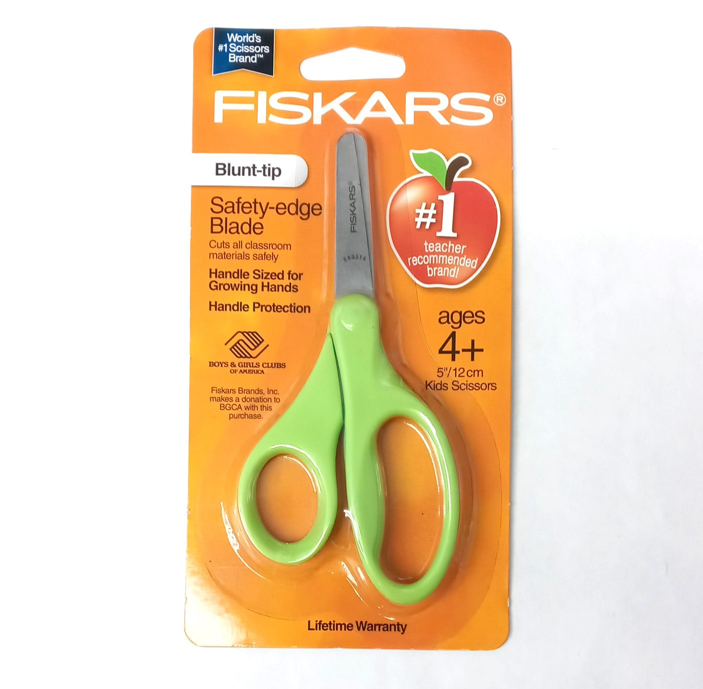 Fiskars 94167097J Blunt Tip Safety Edge 5" Kids Scissors (random colors) 2pcs