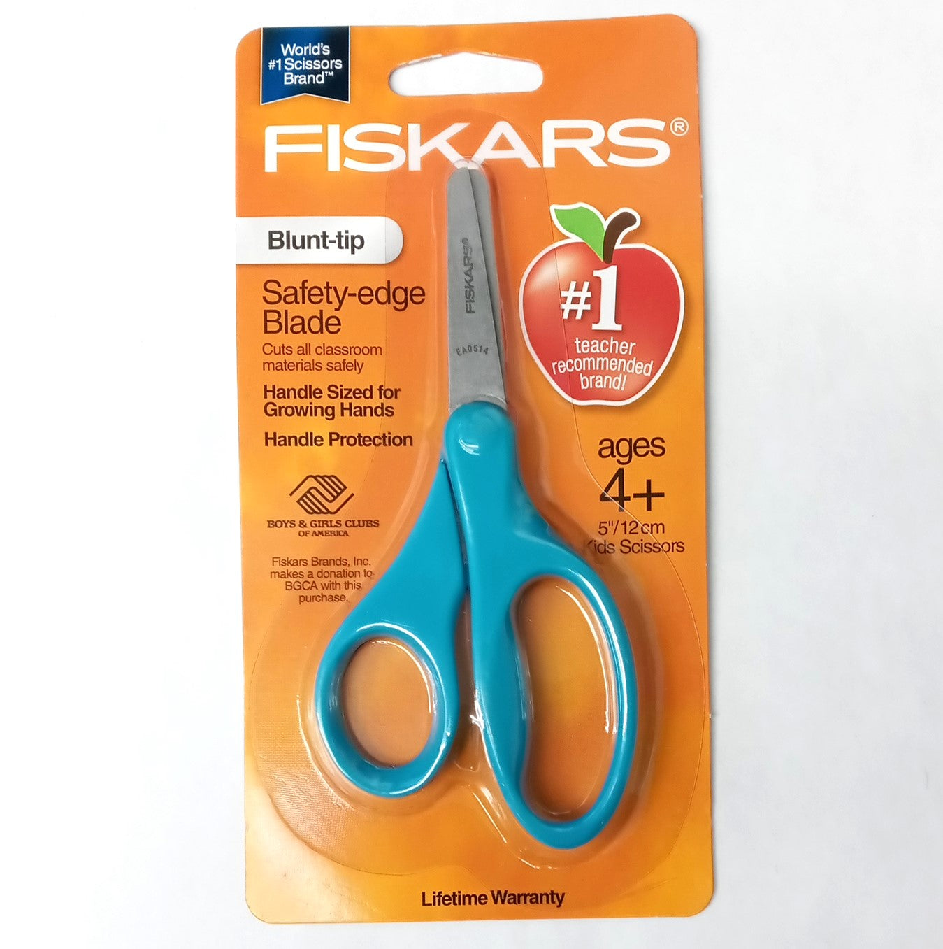 Fiskars 94167097J Blunt Tip Safety Edge 5" Kids Scissors (random colors) 2pcs