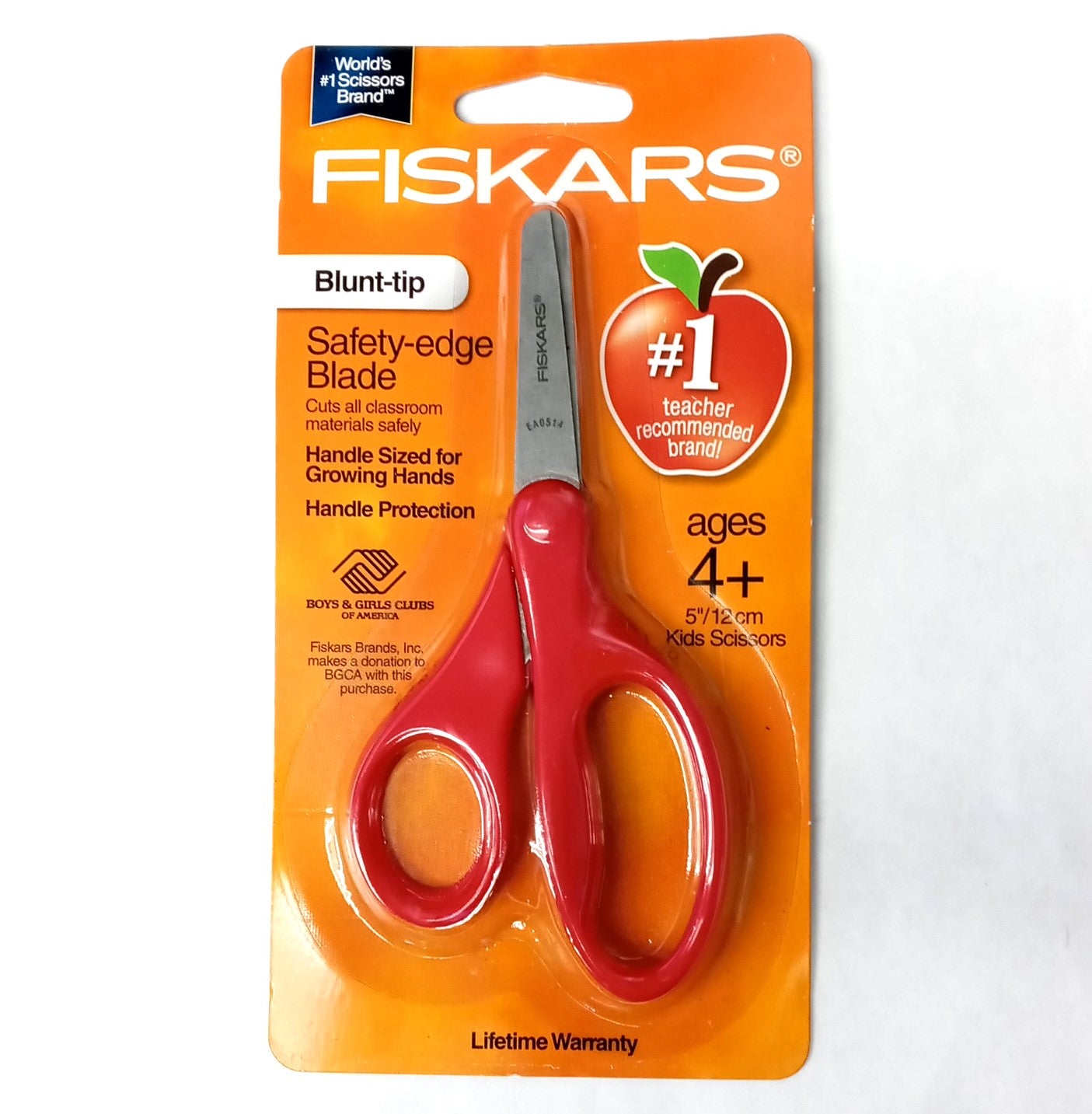 Fiskars 94167097J Blunt Tip Safety Edge 5" Kids Scissors (random colors) 2pcs