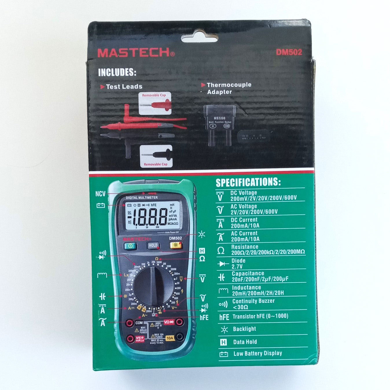 MASTECH DM502 Digital Multimeter AC/DC Current 600V