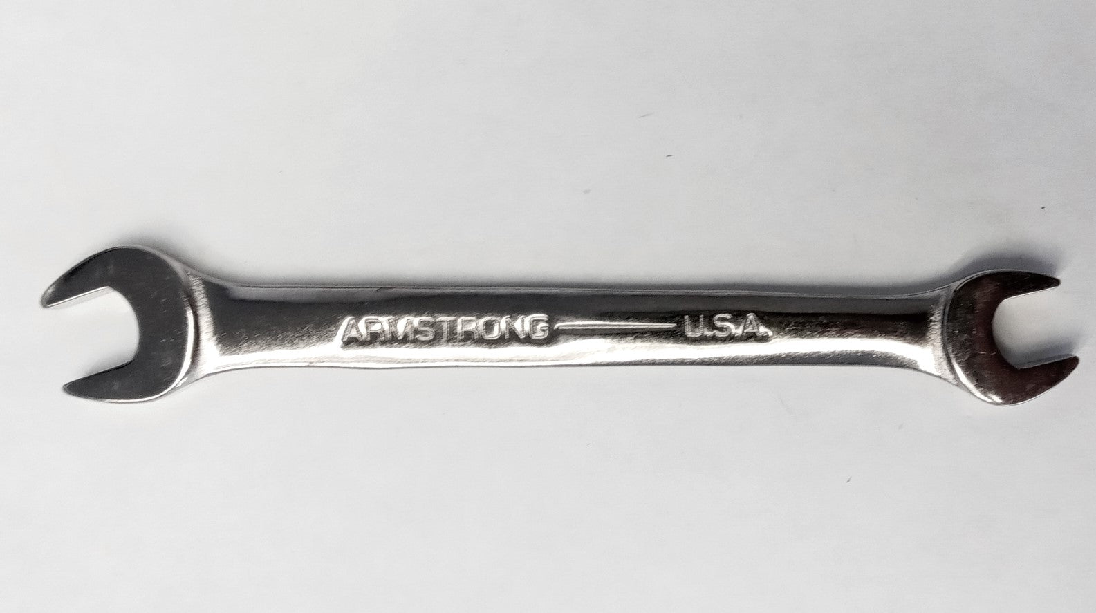 ARMSTRONG 53-022 8MM X 9MM OPEN END WRENCH CHROME FULL POLISH USA