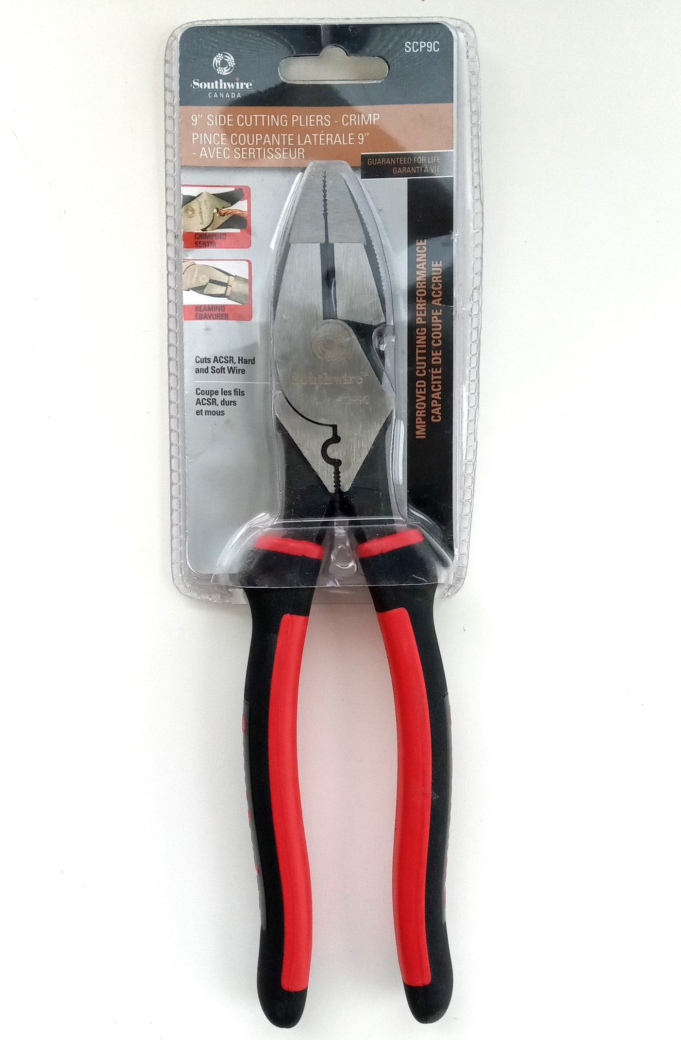 Southwire SCP9C Side Cutting Pliers with Crimper, 9-Inch