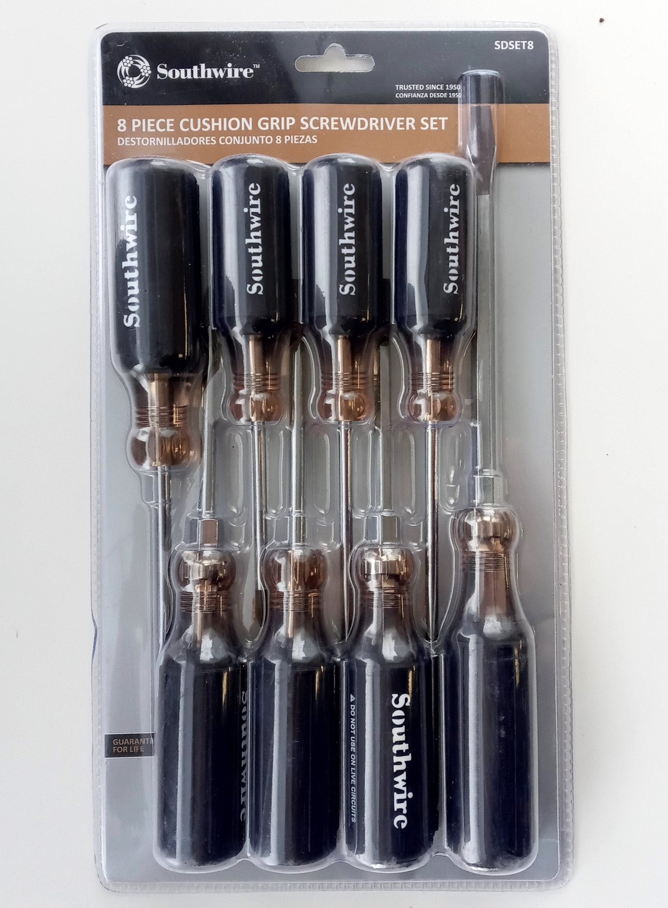 Southwire SDSET8 8-Piece Cushion Grip Screwdriver Set 929187