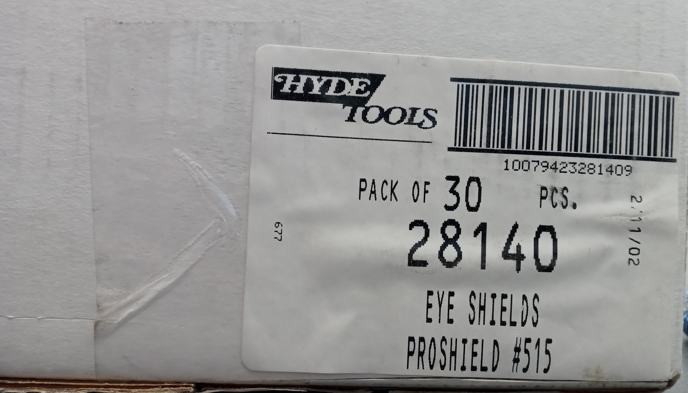 Hyde Tools 28140 Eye Shield Proshield Eye Protection 1Cs 30 Glasses & 300 Shield