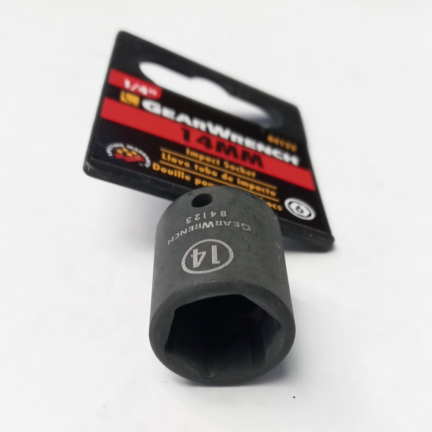 GearWrench 84123 6 Point Standard Impact Socket Metric 1/4" Drive x 14 MM