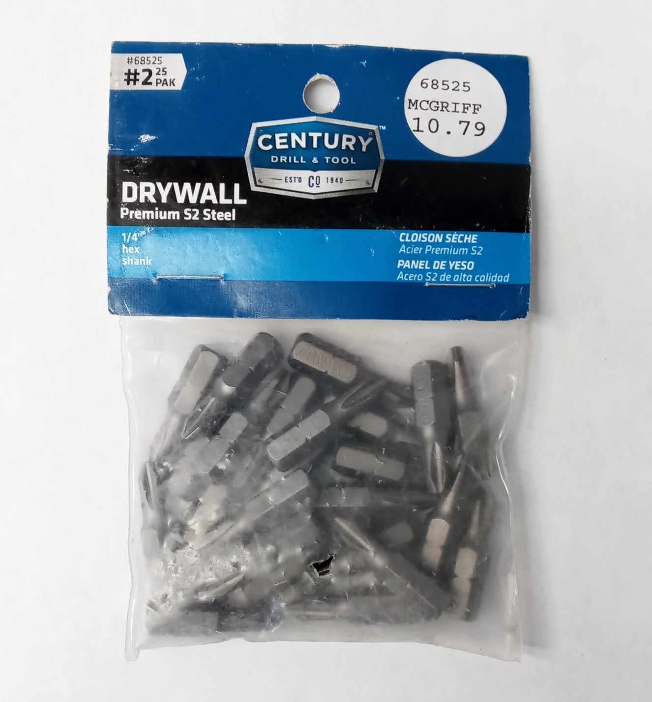 Century 68525 25pcs #2 Drywall Insert Bits