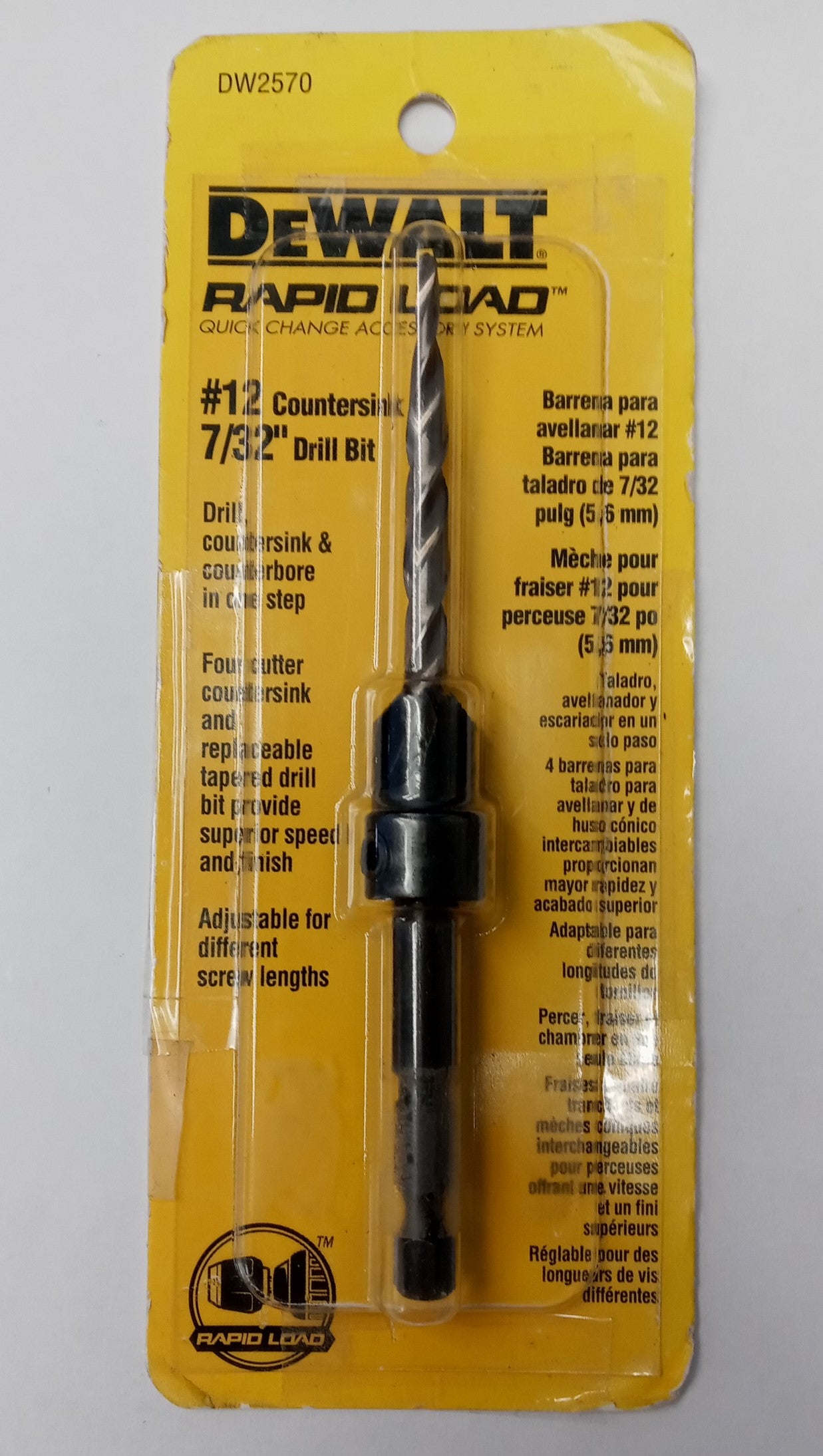 DeWalt DW2570 Quick Change #12 Countersink 7/32" Drill Bit