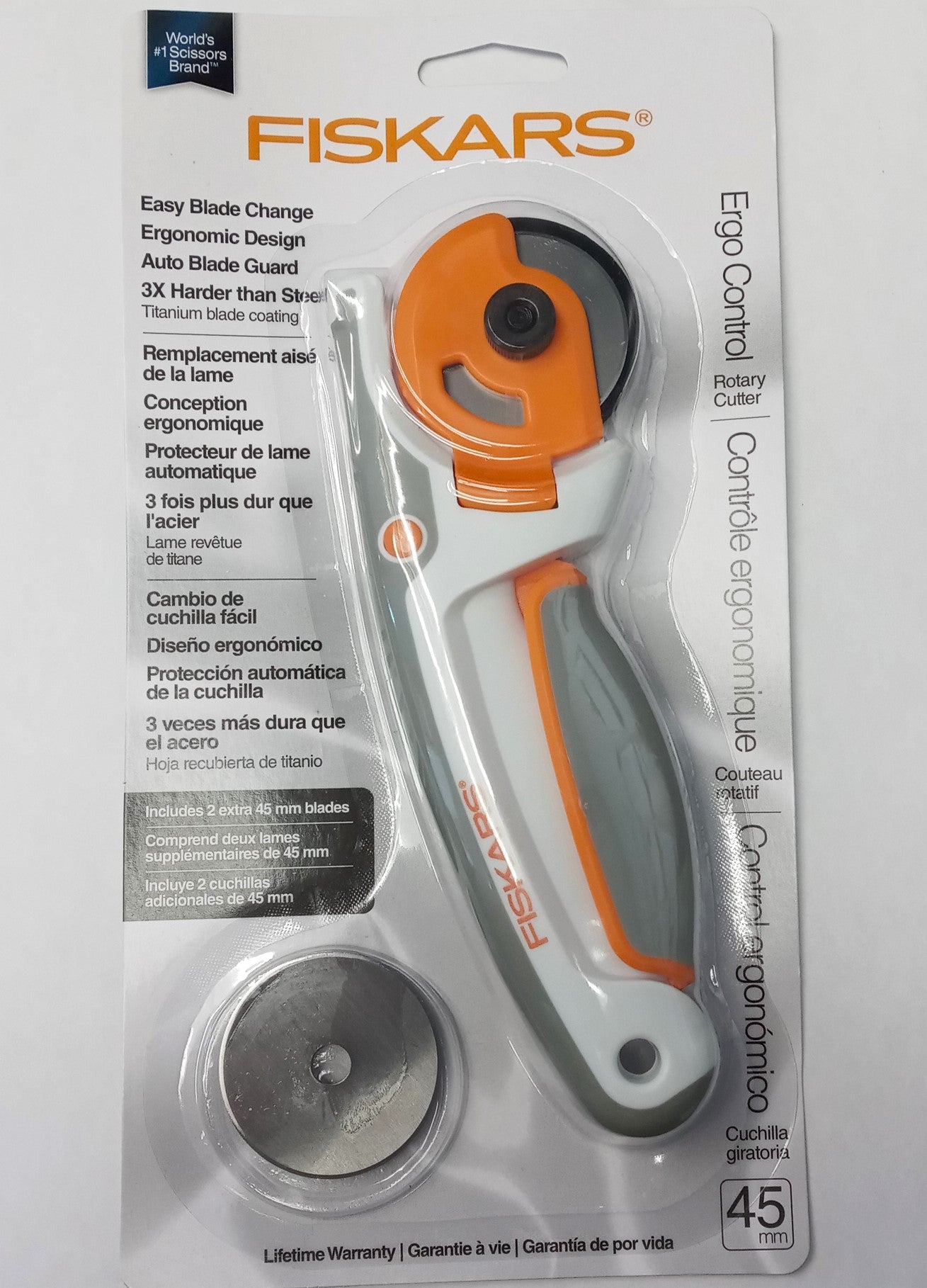 Fiskars 178130 45mm Rotary Cutter Tool With Extra Blades