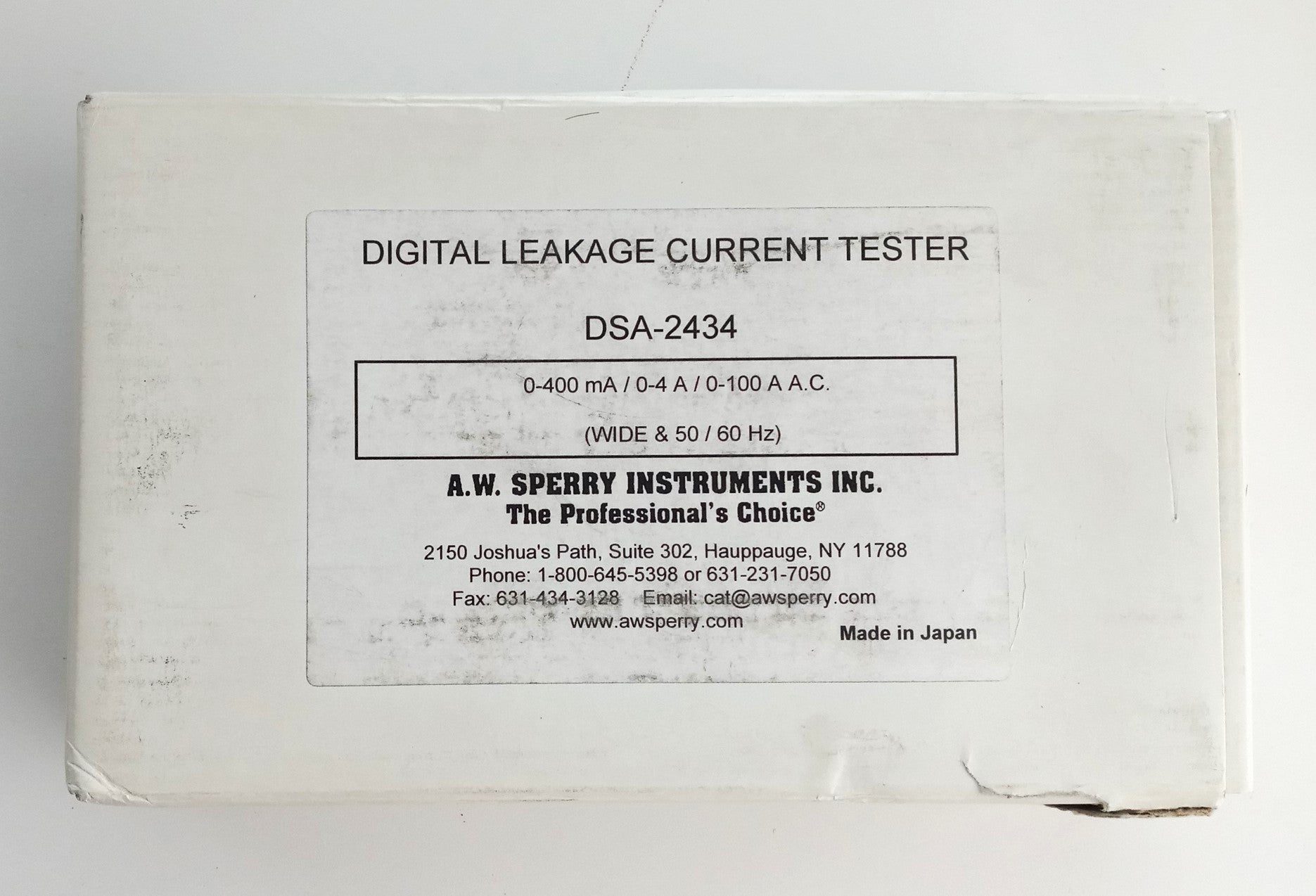 A.W. Sperry DSA-2434 AC Digital Snap-Around Leakage Current Tester