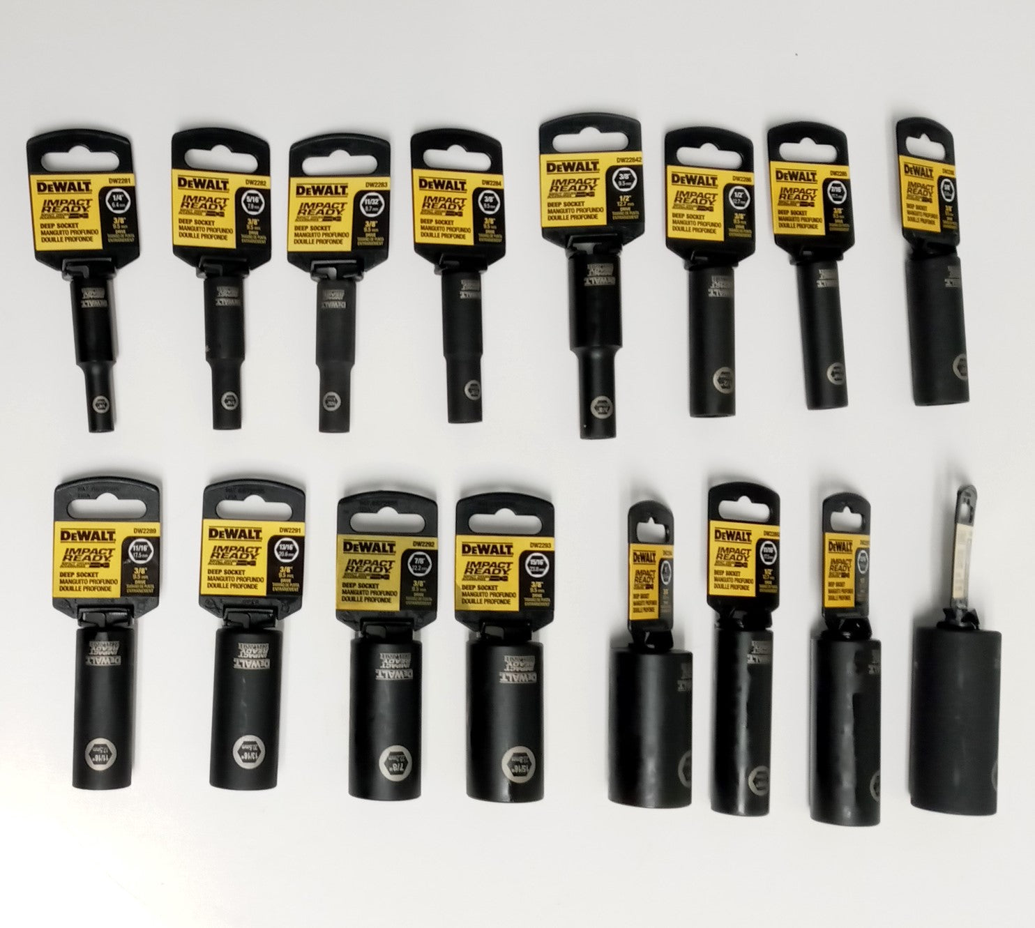 Dewalt 12 Piece 3/8" Drive Impact Ready Deep Socket Set