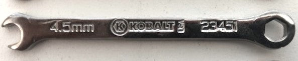 Kobalt 23451 4.5mm Metric Midget Combination Wrench USA