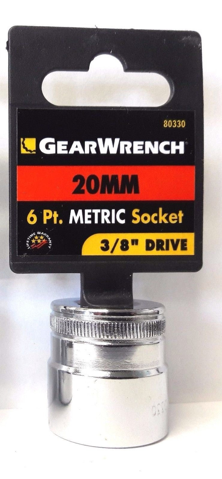 GearWrench 80330 3/8" Drive 20mm 6 Point Socket