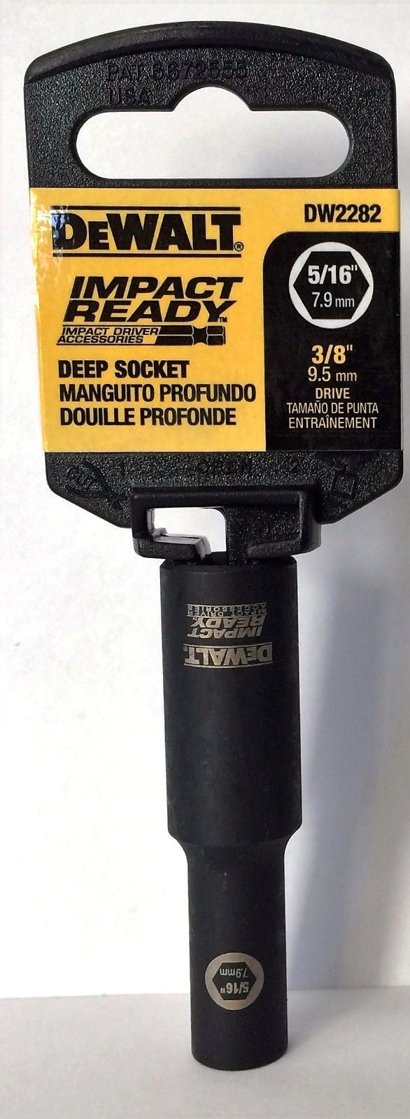 Dewalt DW2282 Impact Ready Deep Socket 5/16" 3/8 Dr