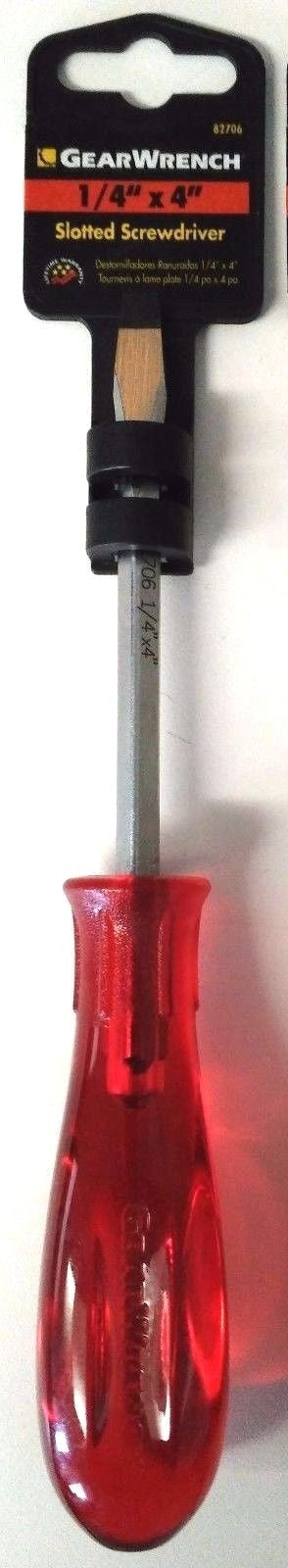 Gearwrench 82706 1/4 x 4 Slotted Screwdriver Magnetized