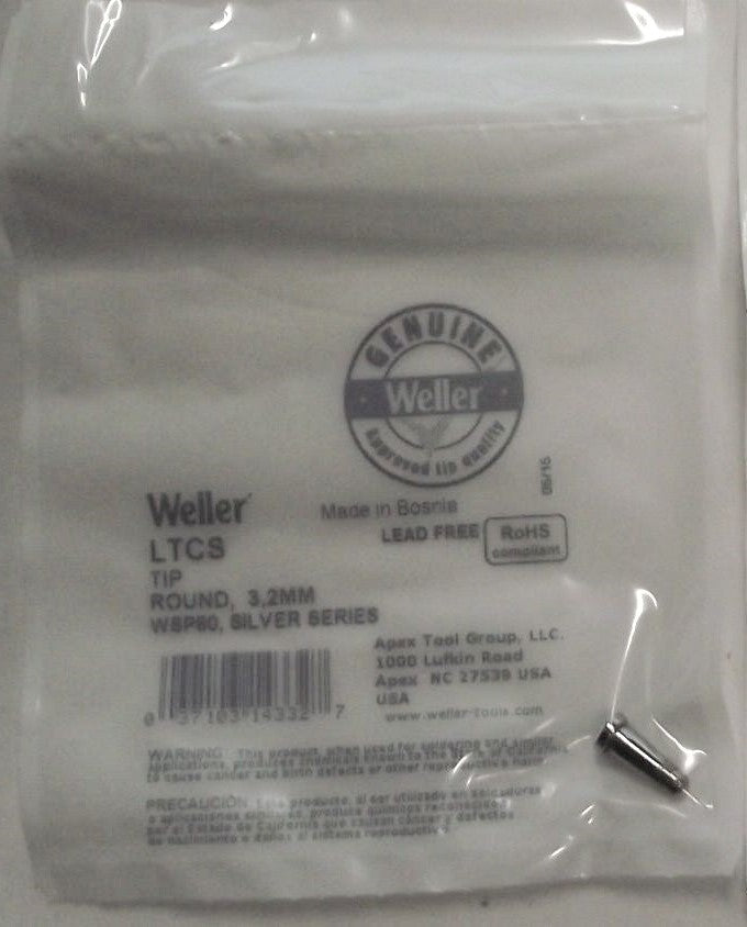 Weller LTCS Soldering Station solder Iron Tip Silver Series 3.2mm