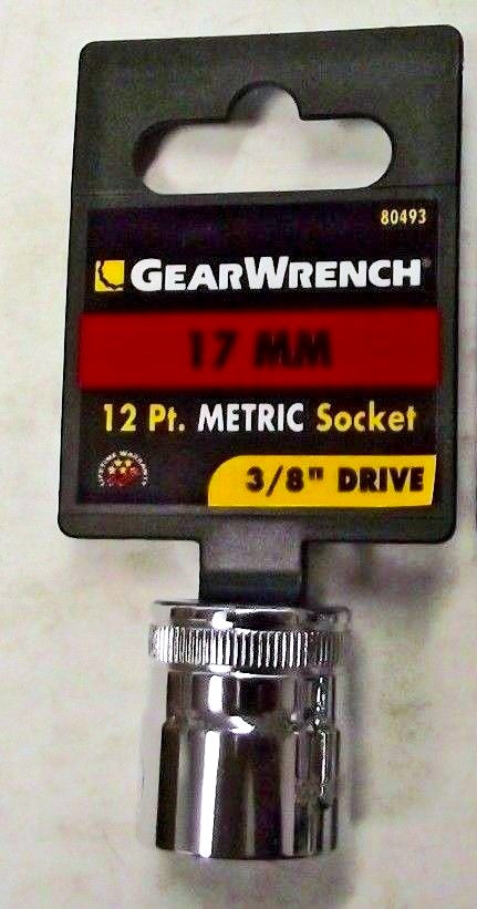 Gearwrench 80493 3/8" Drive 12 point Socket 17mm