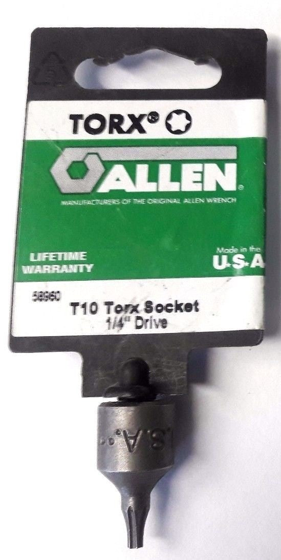 Allen 58960 T10 Torx Socket 1/4" Drive USA