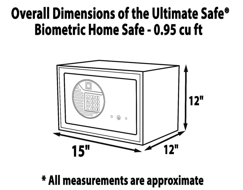 Ultimate Safe 30BIOM 0.95 cubic feet Biometric Fingerprint Home Office Safe Box and Triple Lock